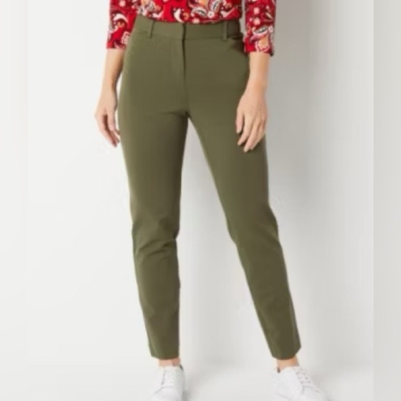 Liz Claiborne-Plus Emma Womens Mid Rise Slim Fit Ankle Pant - Picture 1 of 5